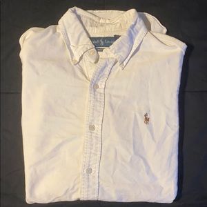 White Ralph Lauren Button Down Dress Shirt
